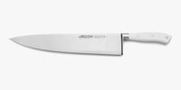 Arcos Koksmes 30 cm - Nitrum roestvrij staal en 300 mm mes, professioneel kookmes, 490 gr, ergonomisch polyoxymethyleen POM-handvat, serie Riviera Blanc, dun mes, kleur wit