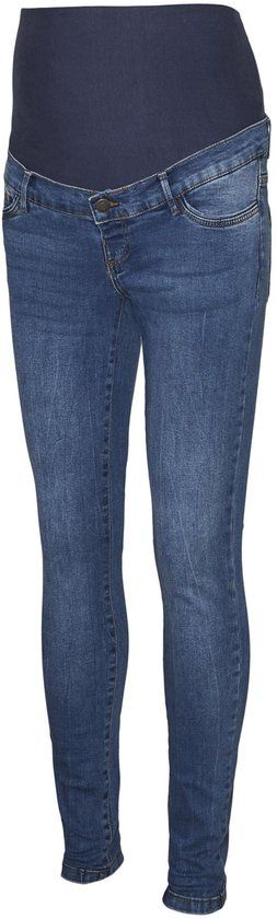 VERO MODA MATERNITY Mamalicious Tanya Piping Vi349 Maternity Spijkerbroek Blauw XS Vrouw