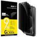 NEW'C 3 Stuks, Privacy Screen Protector voor iPhone 15 Pro (6,1 inch), Gehard Glass Schermbeschermer Film,Verbeterde privacyhoek van 28 graden - Eenvoudig installatiegereedschap inbegrepen