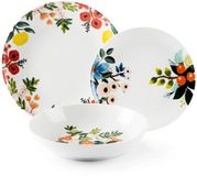 Excelsa 18-delige Naïef Frida Servies Set – Veelkleurig Keramiek – Geschikt voor 6 personen