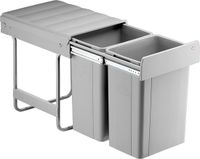 Wesco Big Double Inbouw Prullenbak - 52 l (2 x 26l) - Grijs
