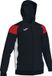Joma Crew III Jas Met Kap Kinderen - Zwart / Rood | Maat: 6XS (104)