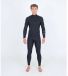 Hurley Air 3/2 Mm Combinaison Néoprène Manches Longues Zip Poitrine Noir LS Homme