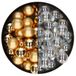 Othmar Decorations Mini kerstballen - 48x st - transparant parelmoer en goud - 2,5 cm - glas