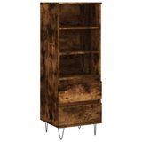 vidaXL Hoge kast, gerookt eikenfineer, 40x36x110 cm, houtvezelplaat