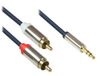 Alcasa GC-M0058 audio kabel 1,5 m 2 x RCA 3.5mm Blauw