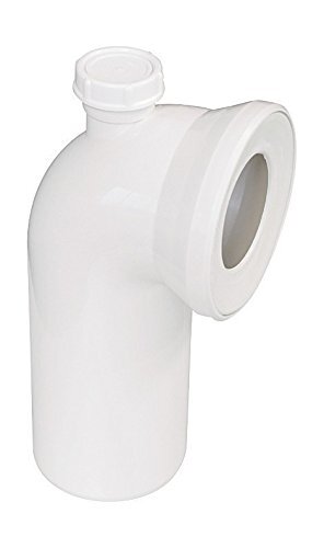 Sanitop-Wingenroth 21642 5 aansluitboog voor staand toilet, wit, 90 graden, met extra aansluiting 40 mm, toilet, toilet