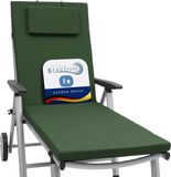 Beautissu Loft RL ligbedkussen 200 x 60 x 5 cm - kussen ligstoel tuinstoel kussens donkergroen