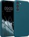 kwmobile telefoonhoesje geschikt voor Samsung Galaxy S22 Plus - TPU backcover met siliconen coating - Smartphone case in mat petrol