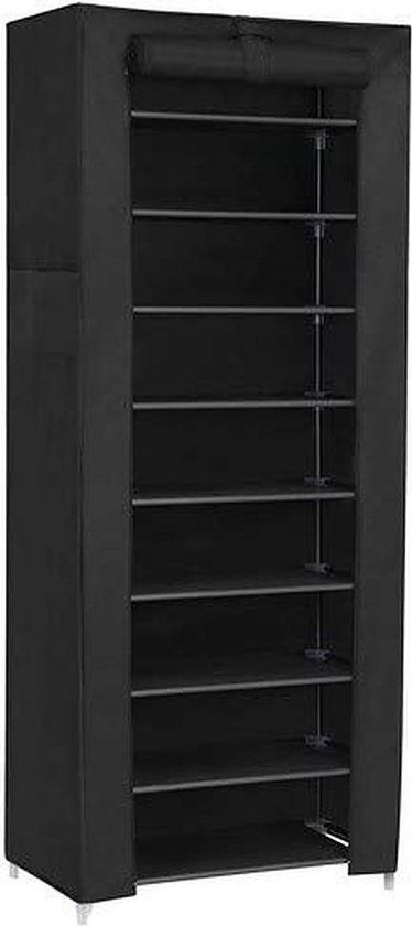 Songmics Schoenenrek - 27 Paar - 10 Niveaus - Zwart