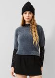 QS Strickpullover donkergrijs