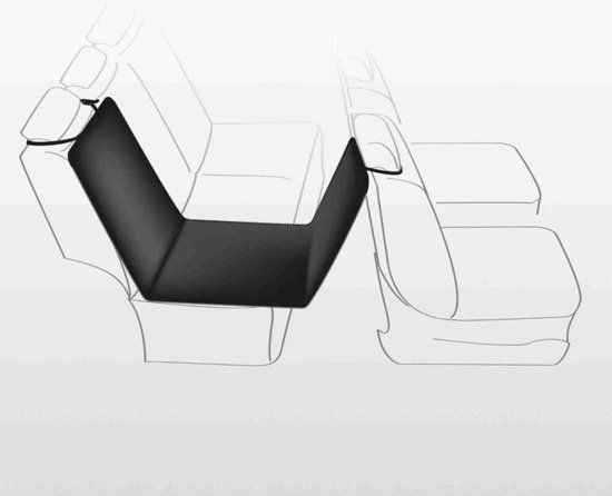 Trixie Hondendeken Auto Achterbank - Nylon/Fleece - Zwart/Beige - 145x65 cm