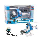 Giochi Preziosi Politie-helikopter met originele Livrea met figuur 7 cm, met politie-pilotenuniform, rijk aan accessoires, voor kinderen vanaf 4 jaar