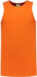 Lemon & Soda Sport singlet voor heren - oranje - mouwloos shirtje - katoen/elastaan - ademend 2XL (56)