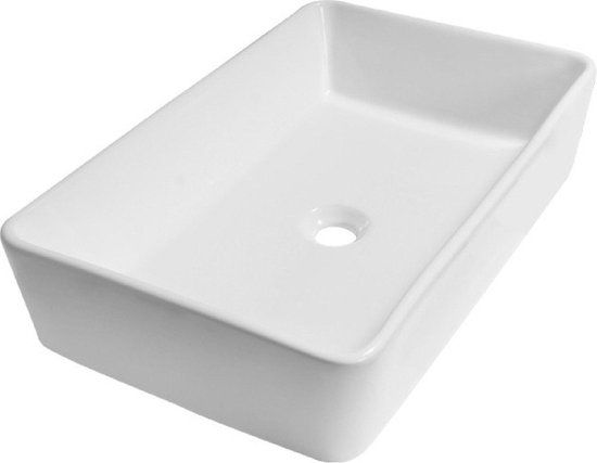 Brauer Saniclass San José Waskom opbouw - 60x37x13cm - rechthoek - keramiek - wit glans