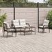 Maison Exclusive - Salon de jardin 4 pièces avec coussins, polyrotin marron