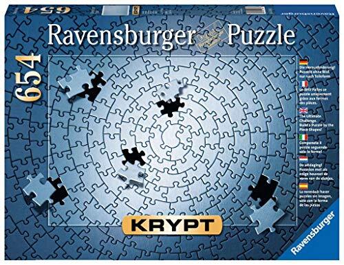 Ravensburger 159642 Krypt Puzzel, Legpuzzel, 654 Stukjes, Zilver