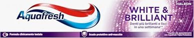 Aquafresh White & Brilliant tandpasta, zichtbaar wittere tanden in 7 dagen, sterke lak, gezond tandvlees, frisse adem, vlekbescherming, 12 x 75 ml