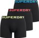 Superdry BOXER TRIPLE PACK Heren Onderbroek - Raven Black Marl