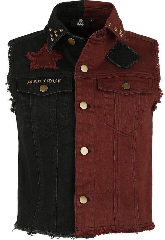 Batman Harley Quinn Mad Love Dames Bodywarmer - zwart/rood - S