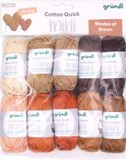 Gründl Wolle 6145-5 Cotton Quick Mini Shades of Brown 10x15gram