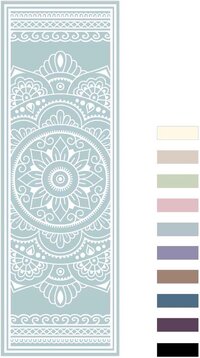 Love Generation Design Yoga Mat - Magic Carpet Print - Mint - 6mm