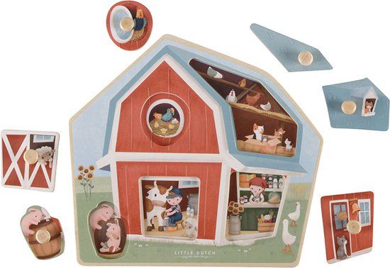 Little Dutch - Puzzel boerderij FSC - Little Farm - 12+ maanden
