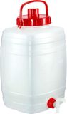 KADAX Waterjerrycan, drankvat van kunststof, drinkwaterjerrycan, waterreservoir met kraan, waterreservoir, drankjerrycan met rubberen afdichting (15 l, wit)