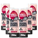 Original Source Shower Gel Vanilla Milk and Raspberry 250 ml, 6 Stuk