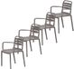 Garden Impressions Moos tuinstoel taupe - 4 stuks