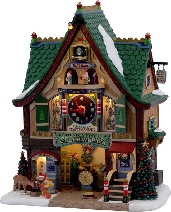 Lemax Friendly Forest Clockworks Verlicht Gebouw met Animatie & Geluid