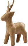 Creativ company Rendier, staand, h: 22,5 cm, Bruin, Papier