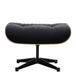 Vitra Eames Lounge Chair Ottoman Santos Palisander - Calma Dark Anthracite - Poli / Côtés Noir