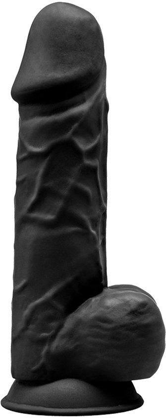 Silexd® Premium Silicone Dildo Model 4 - 21,5 cm - Black