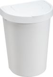 Plast Team Seattle Swing Afvalemmer met kanteldeksel, wit, 25 liter