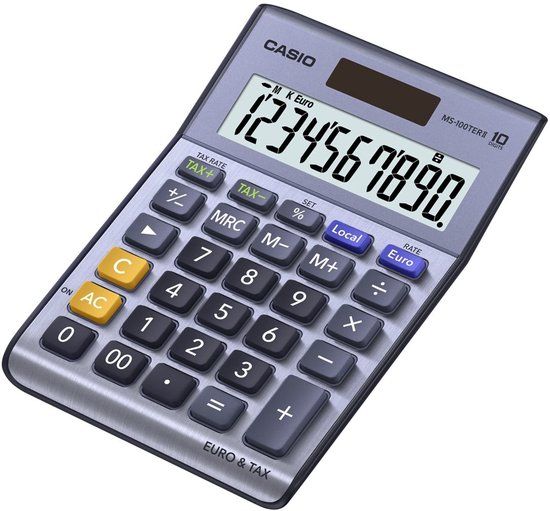 Casio MS-100TERII calculator Desktop Basisrekenmachine Metallic