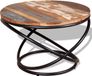 vidaXL Massief houten salontafel, bijzettafel, woonkamer, retro, 60x60x40