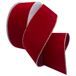 Morex Ribbon Flocked Wired Velvet Ribbon, 4 inch bij 50 Yards, Berry Red