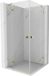 Mexen Lunar Duo cabine de douche battante 115 x 115 cm, transparent, or