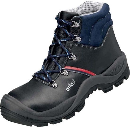 Atlas Werkschoenen S3 Maat 38 Hoog Kruipneus Duobau 730HI Zwart Leer Unisex