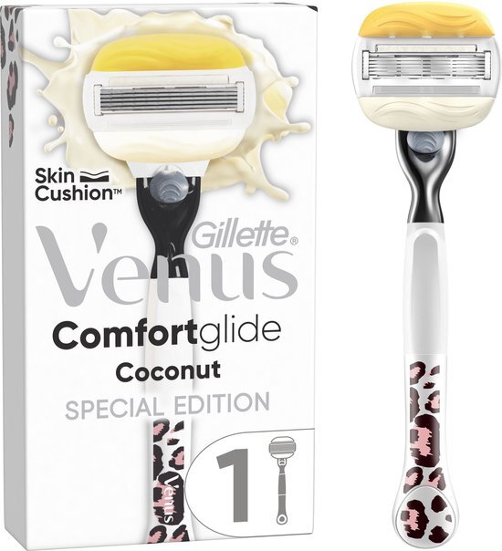 Gillette Comfortglide Leopard - Voor Een Gladde Scheerbeurt - 1 Handvat - 1 Navulmesje