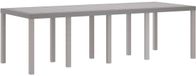 vidaXL Tuinstafel lichtgrijs 250 x 100 x 73 cm poly rattan