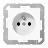 Jung Wandcontactdoos, Frans/Belgisch systeem, SAFETY+, Duroplast, Serie AS/A, alpinewit