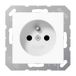 Jung Wandcontactdoos, Frans/Belgisch systeem, SAFETY+, Duroplast, Serie AS/A, alpinewit