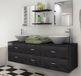 Maison Exclusive - Ensemble de meubles de salle de bain composé de 9 pièces, comprenant un lavabo et un robinet, de couleur noir