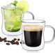 Shenzhen Haorui Industrial Technology Co., Ltd. 2 x 350 ml Cappuccino-kopjes met oor, Glas, Helder, Vaatwasserbestendig, Magnetronbestendig