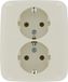 Busch-Jaeger Busch & Jaeger SI Reflex wandcontactdoos 2-voudig RA creme