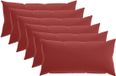 vidaXL Coussin - 6 pièces - HEERLEN - Rouge vin - 40 x 80 cm - Polyester