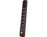 Acar S10 Serie - Overspanningsbeveiliging Stekkerdoos - Zwart - 10 Stopcontacten - 3m Kabel