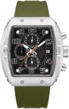 Police ILG of Switzerland AG Chronograaf Coswig Heren Polshorloge - Grijs/Oranje Siliconen Band - 46mm